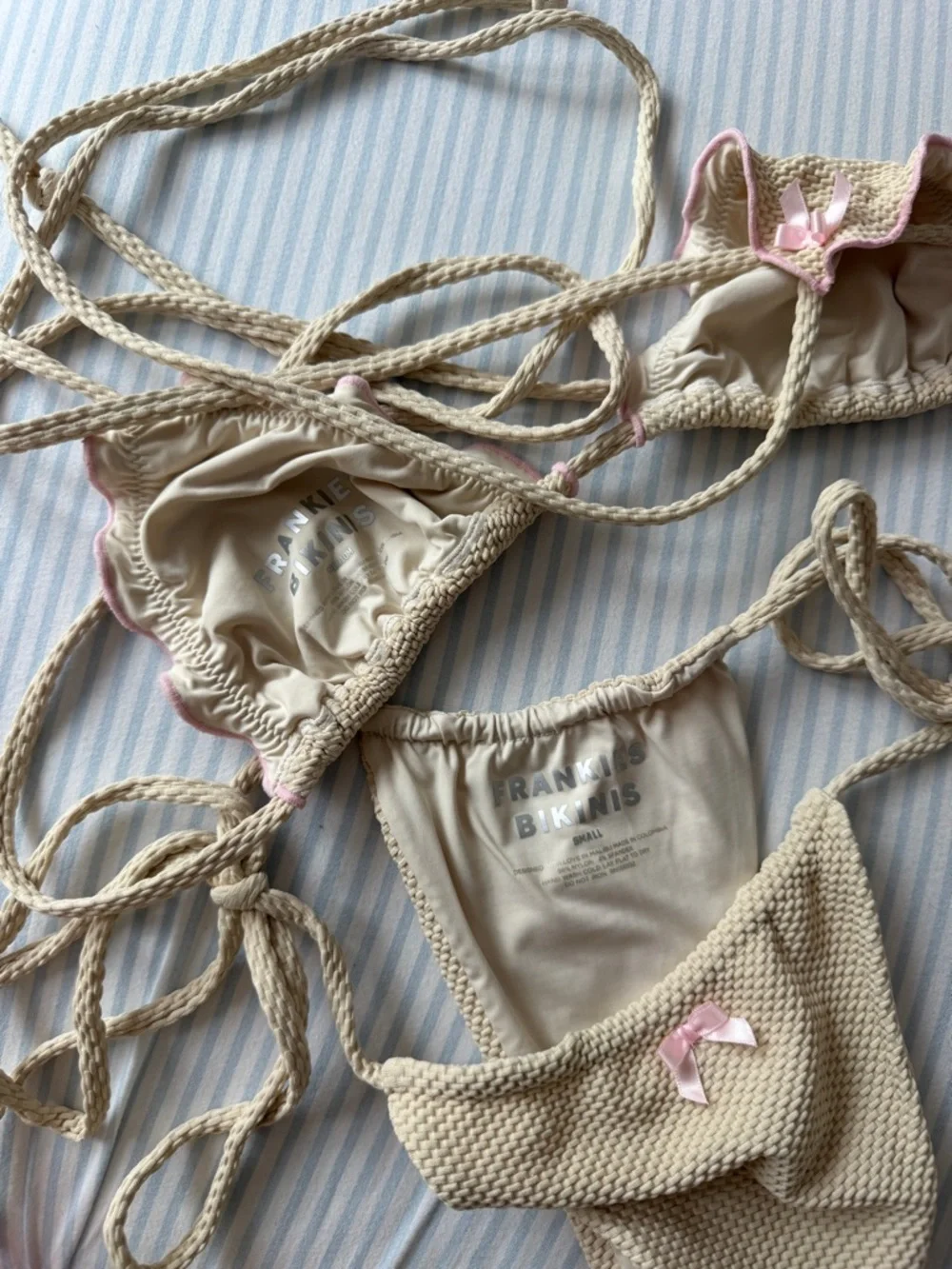 Frankie’s bikinis waffle knit bikini